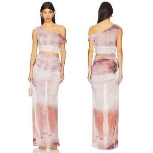 SNDYS One-Shoulder Chiffon Cut-Out Maxi Dress – NWT – Size XL